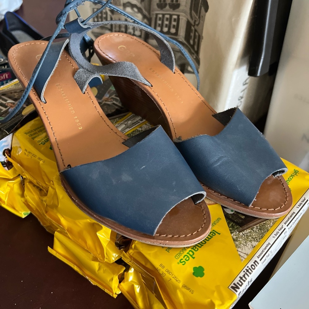 Stylish Gap Blue size 9 Women's leather wedges
